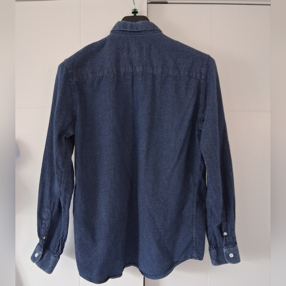 Ami Alexandre Mattiussi/ Blue Denim Button Up Shirt/ 100% Cotton/ Size US M - Picture 3 of 16